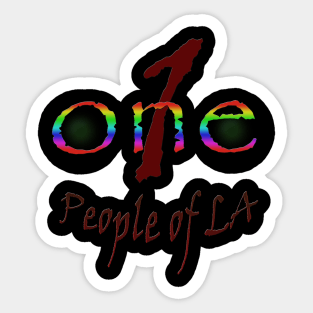 One people off los angles Sticker